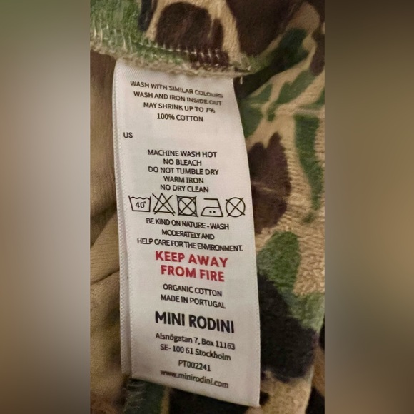 Mini Rodini Velour Camo Pants - Picture 5 of 5